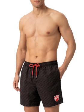 Mid-length Gustavia swim-shorts with Ducati patch | DUCATI MOTORS SPECIAL EDITION - MC2 Saint Barth