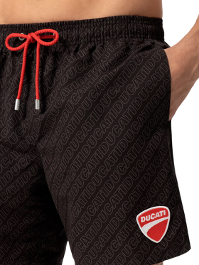 Mid-length Gustavia swim-shorts with Ducati patch | DUCATI MOTORS SPECIAL EDITION - MC2 Saint Barth