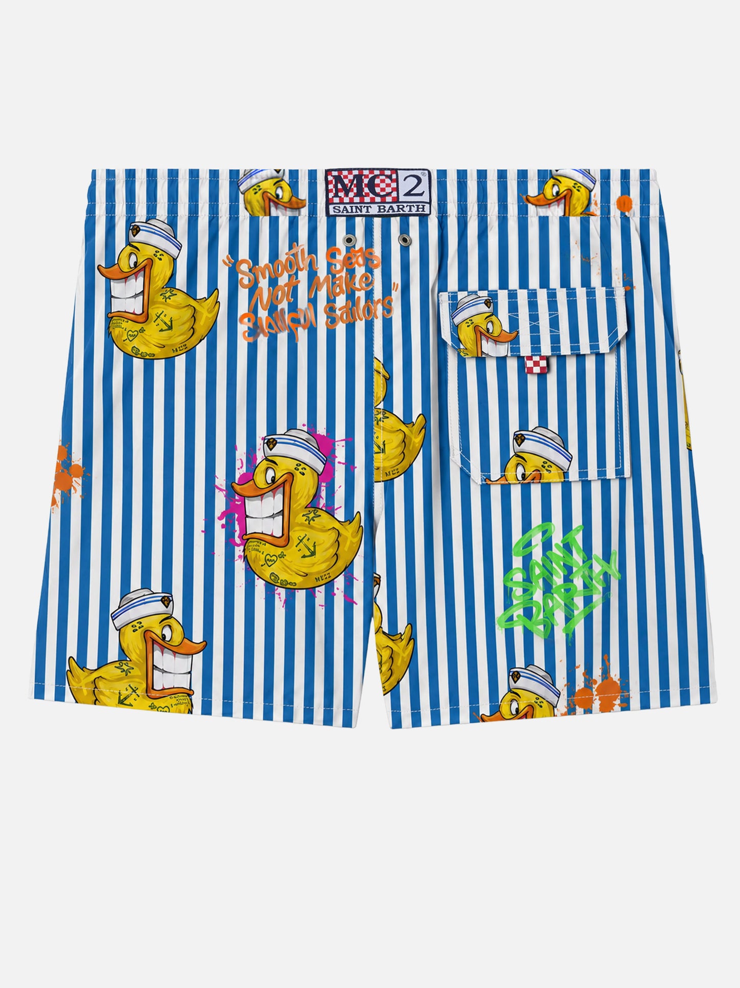 Short de bain classique pour homme avec imprimé Crypto ducky | CRYPTO PUPPETS® SPECIAL EDITION 