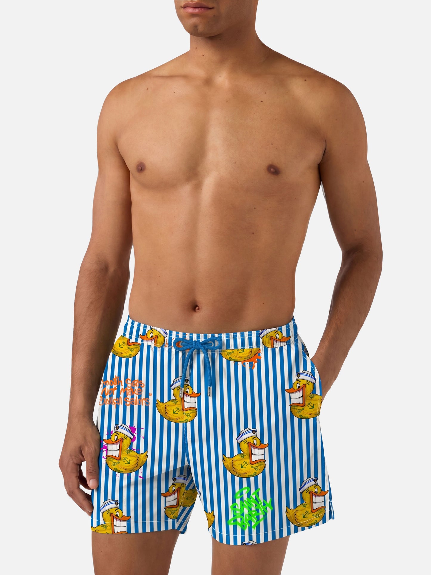 Short de bain classique pour homme avec imprimé Crypto ducky | CRYPTO PUPPETS® SPECIAL EDITION 