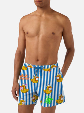 Short de bain classique pour homme avec imprimé Crypto ducky | CRYPTO PUPPETS® SPECIAL EDITION 