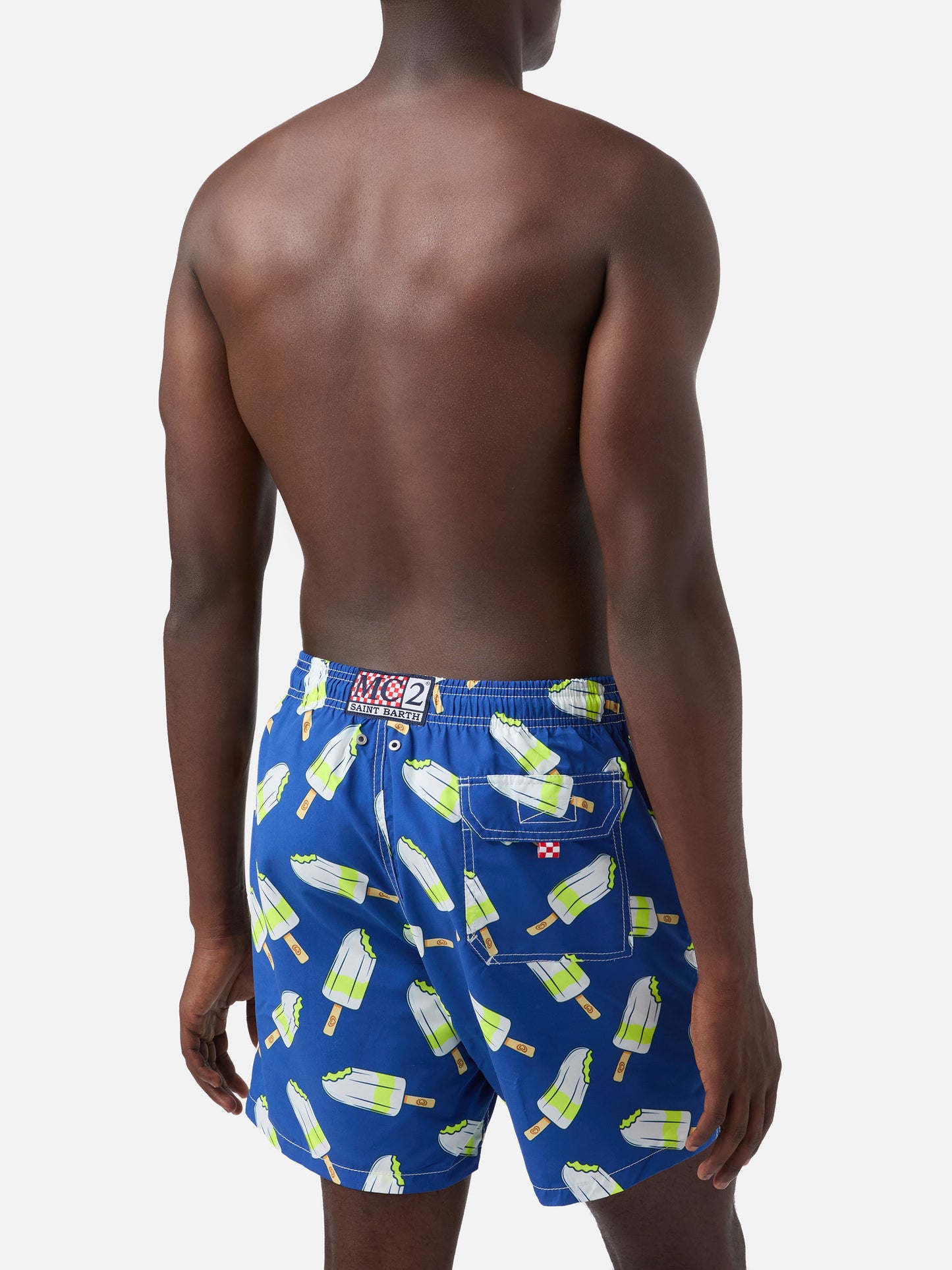 Mittellange Badeshorts Gustavia für Herren mit Lemonissimo-Print | ALGIDA SPECIAL EDITION