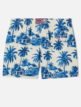 Costume mare Gustavia toile de jouy blu | Special Edition