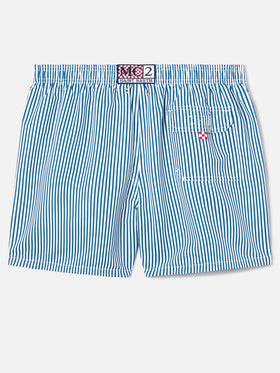 Gustavia blue striped swim shorts with Sapore di Mare embroidery | Special Edition