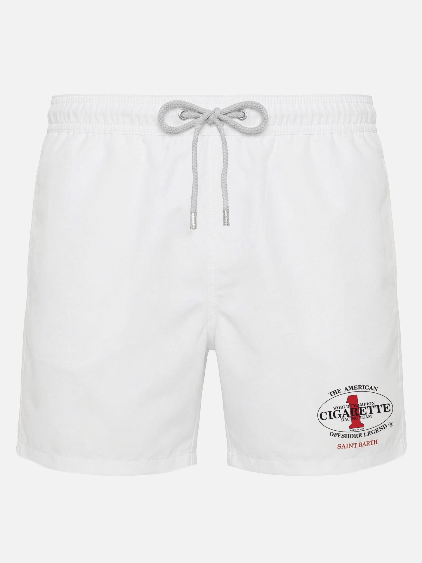 Costume mare Gustavia bianco con ricamo Cigarette | Special edition