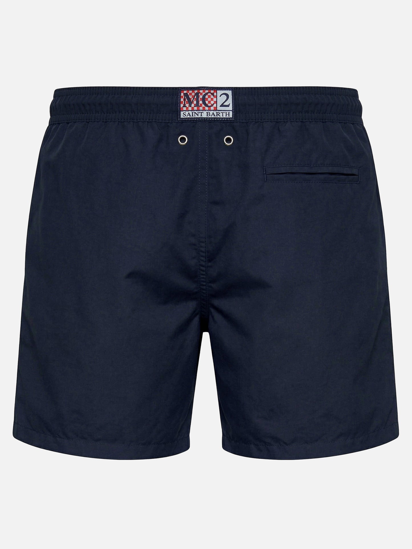 Gustavia blue swim shorts with Cigarette embroidery | Special Edition