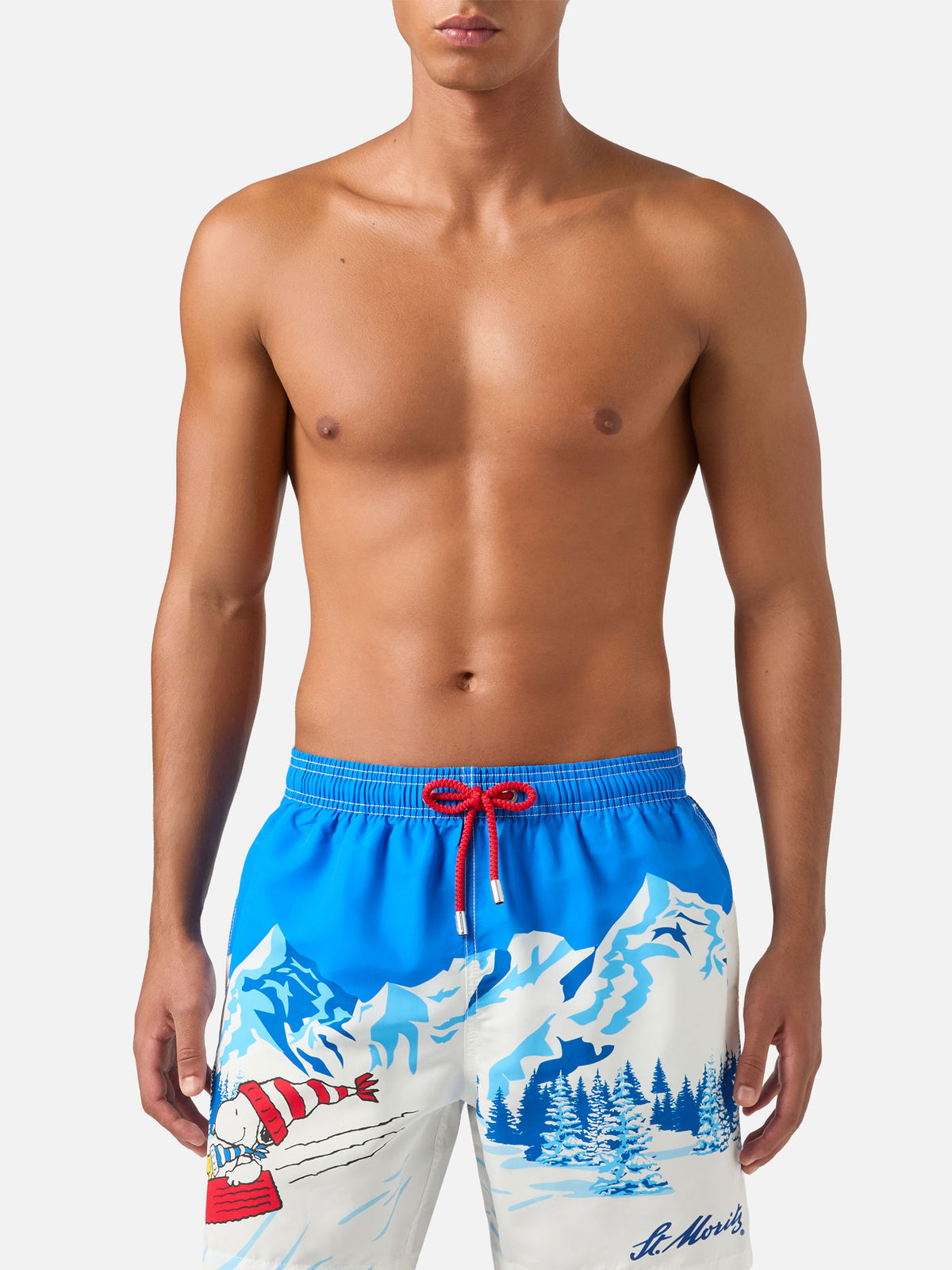 Leichte blue Gustavia Badeshorts mit Snoopy-Print | Special edition 