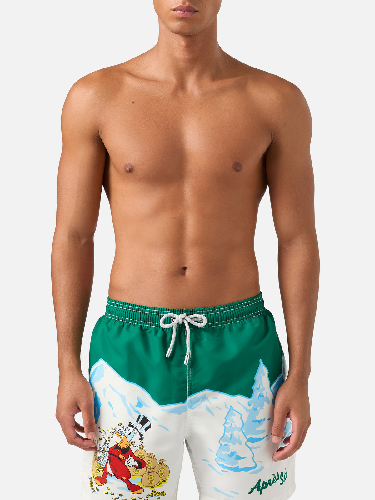 Bañador corto verde Gustavia con estampado de Scrooge McDuck | Special edition 