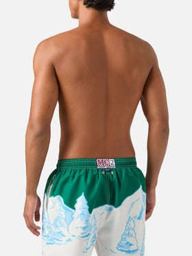 Bañador corto verde Gustavia con estampado de Scrooge McDuck | Special edition 