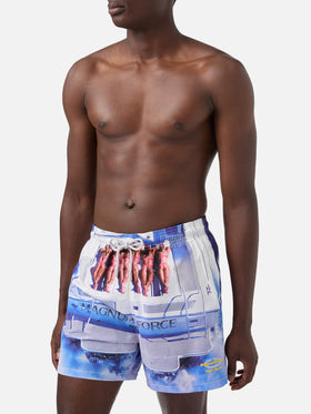 Mittellange Badeshorts Gustavia für Herren mit platziertem Aufdruck | MAGNUM MARINE SPECIAL EDITION