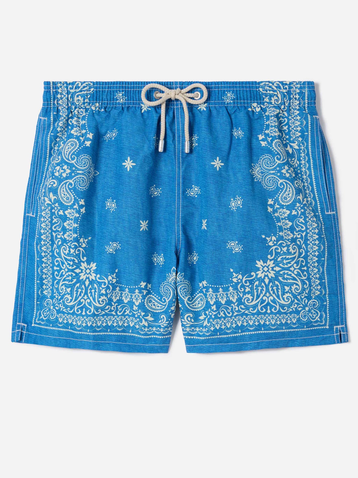 Bañador azul Gustavia con estampado bandana 