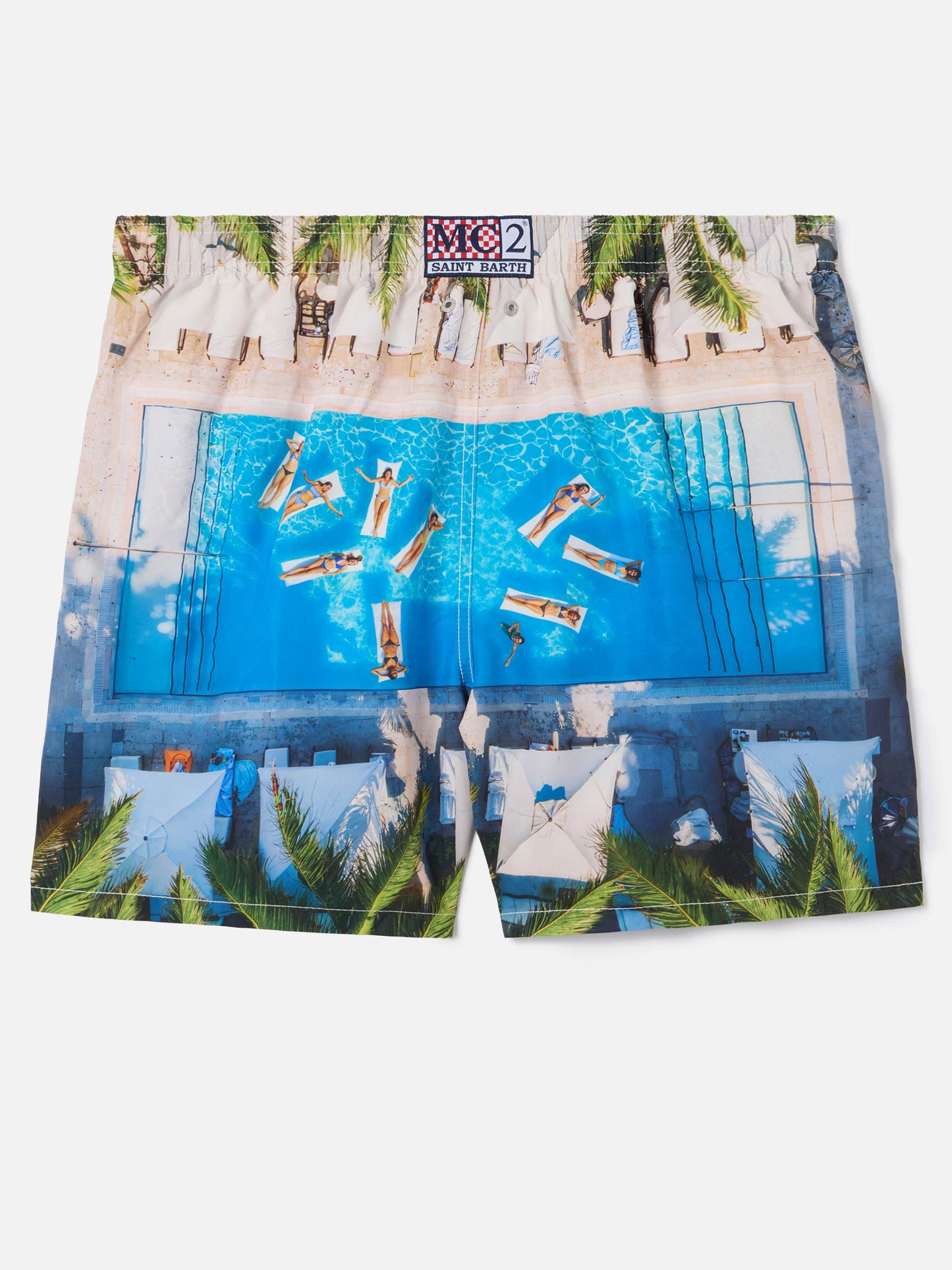 Short de bain Gustavia à imprimé tropical pool | Édition spéciale 