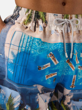 Short de bain Gustavia à imprimé tropical pool | Édition spéciale 