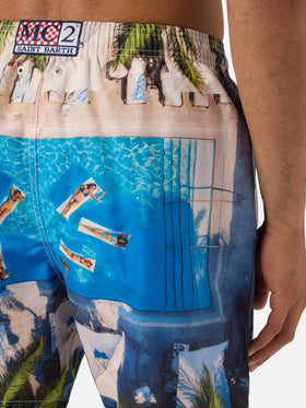 Short de bain Gustavia à imprimé tropical pool | Édition spéciale 