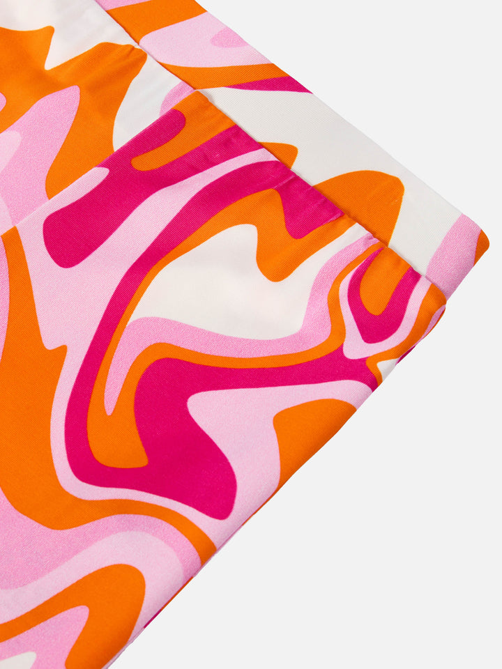 Pantaloni flare Gwenda Jr con stampa liquid shape