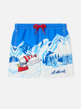 Light blue Haiti swim shorts with Snoopy print | Special edition