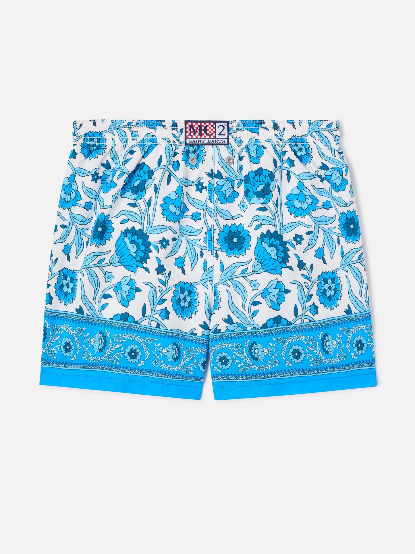 Haiti swim shorts with placed floral print