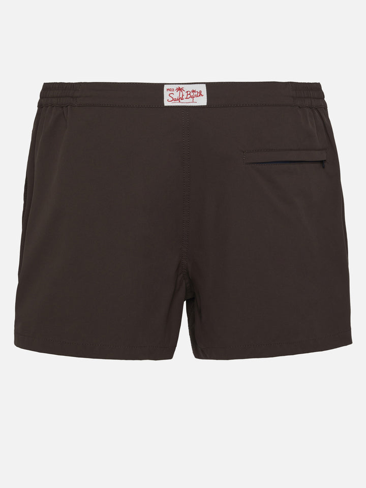Harrys camel brown fitted cut swim shorts