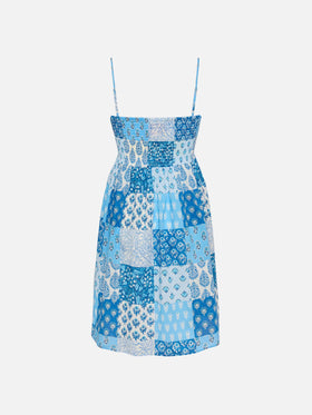 Hawa cotton dress with smocked embroidered bodice - MC2 Saint Barth