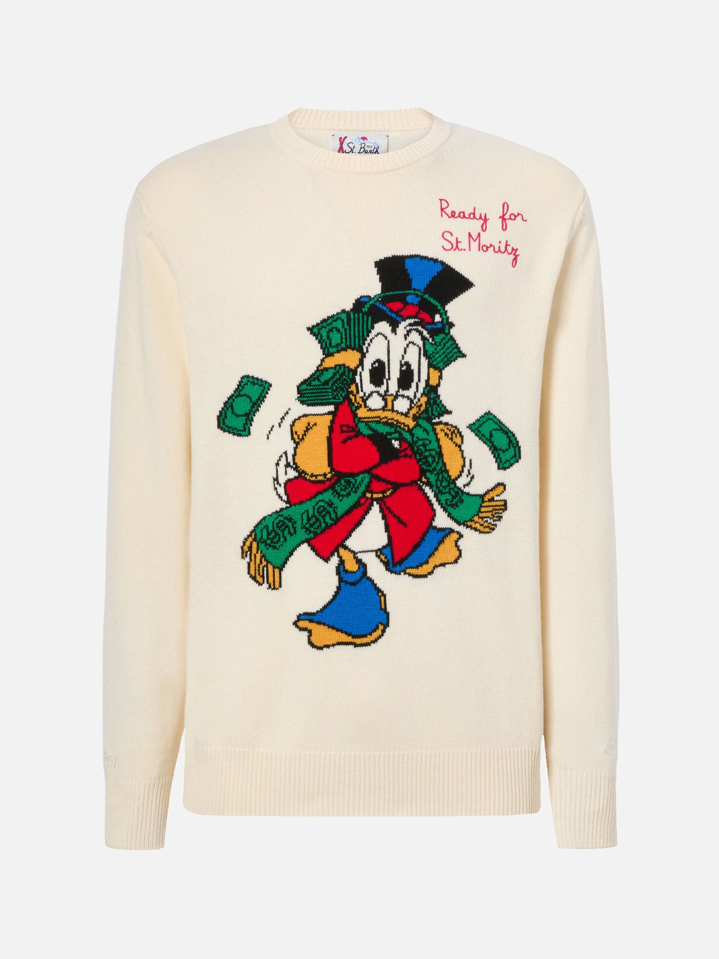 Maglione Heron bianco con jacquard Zio Paperone | DISNEY SPECIAL EDITION