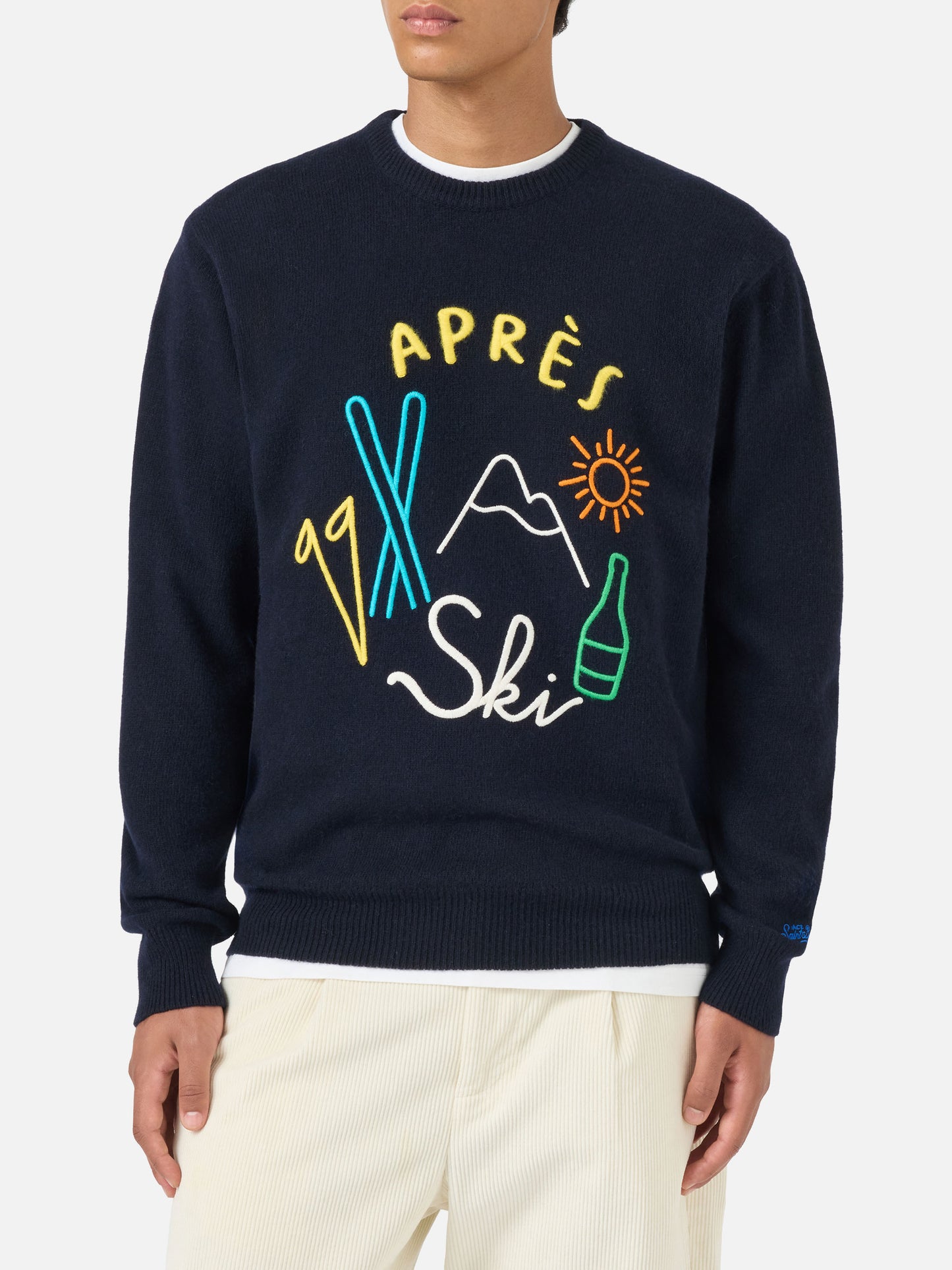 Pull à col rond Heron avec broderie Apres ski 
