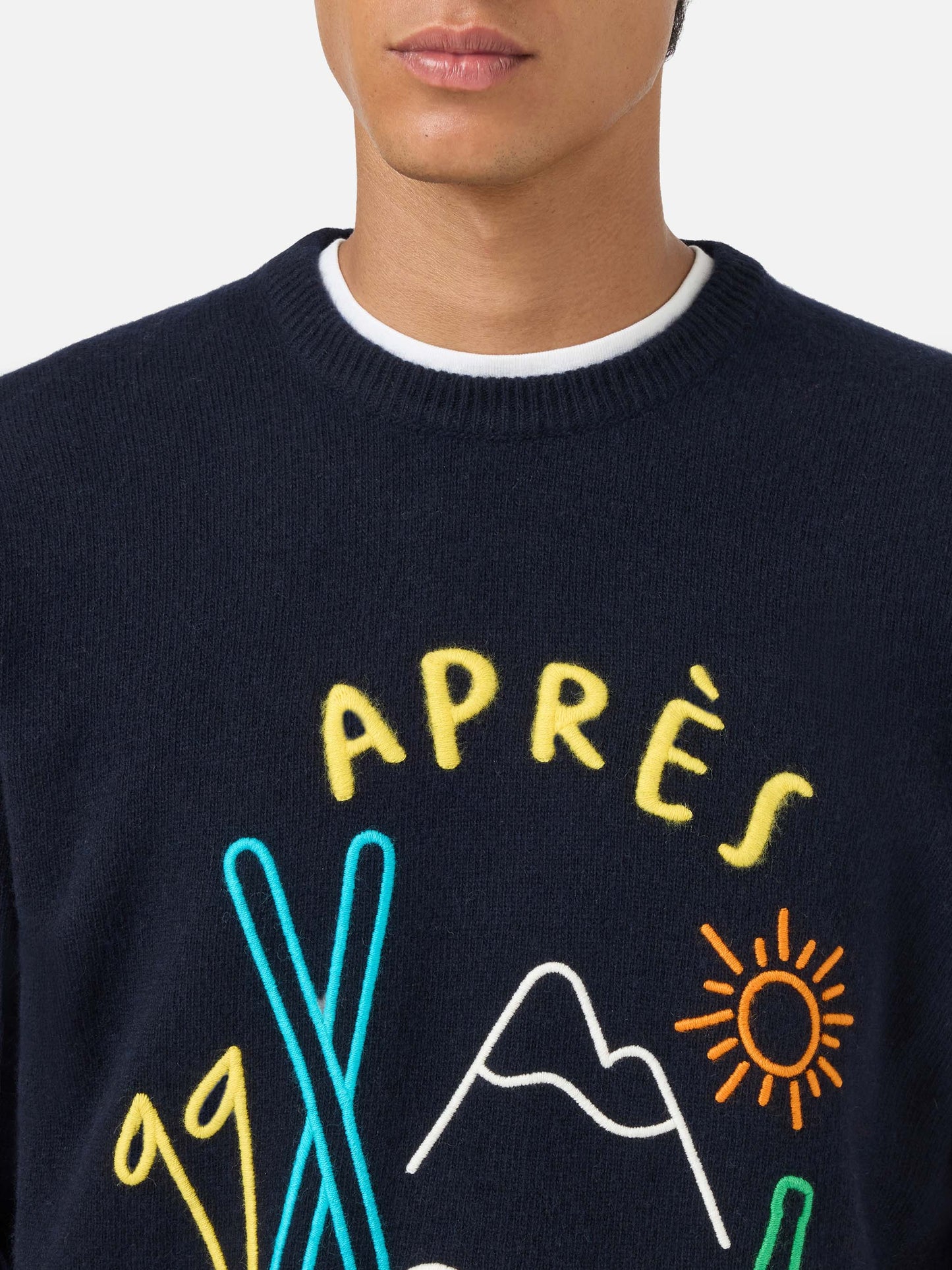 Pull à col rond Heron avec broderie Apres ski 