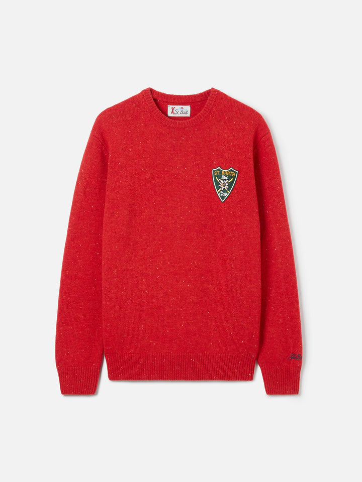Pull rouge Heron avec patch St. Barth 