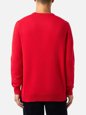 Man sweater Heron with Vacanze di Natale jacquard | VACANZE DI NATALE SPECIAL EDITION - MC2 Saint Barth