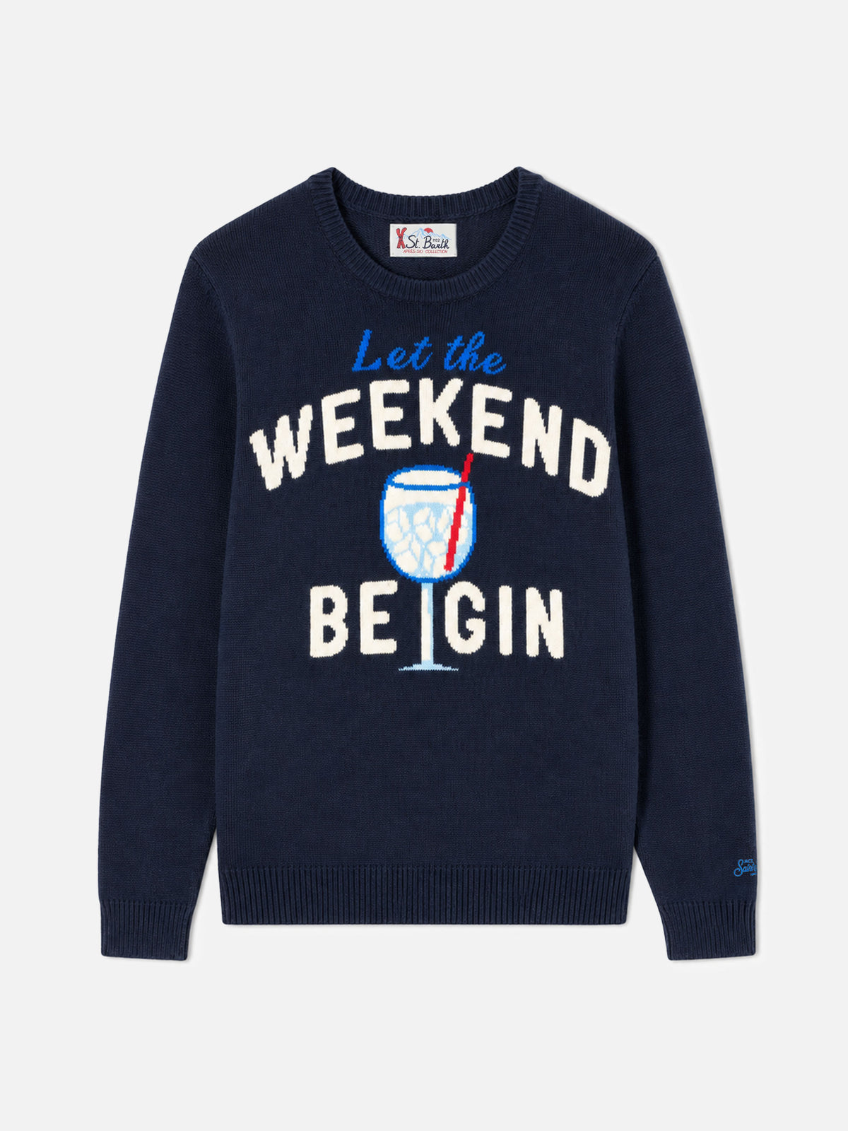 Crewneck-Pullover Heron mit Weekend be gin-Jacquard 