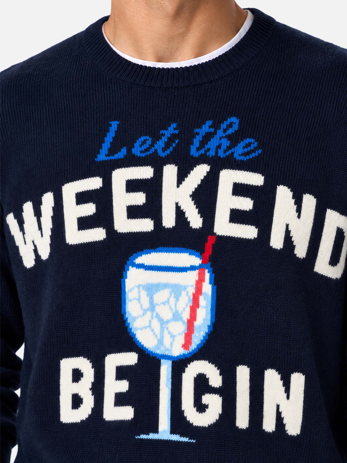 Crewneck-Pullover Heron mit Weekend be gin-Jacquard 