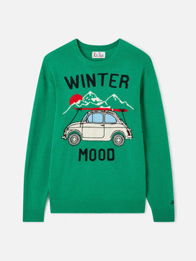 Maglione girocollo Heron con Fiat 500 jacquard | FIAT 500 SPECIAL EDITION