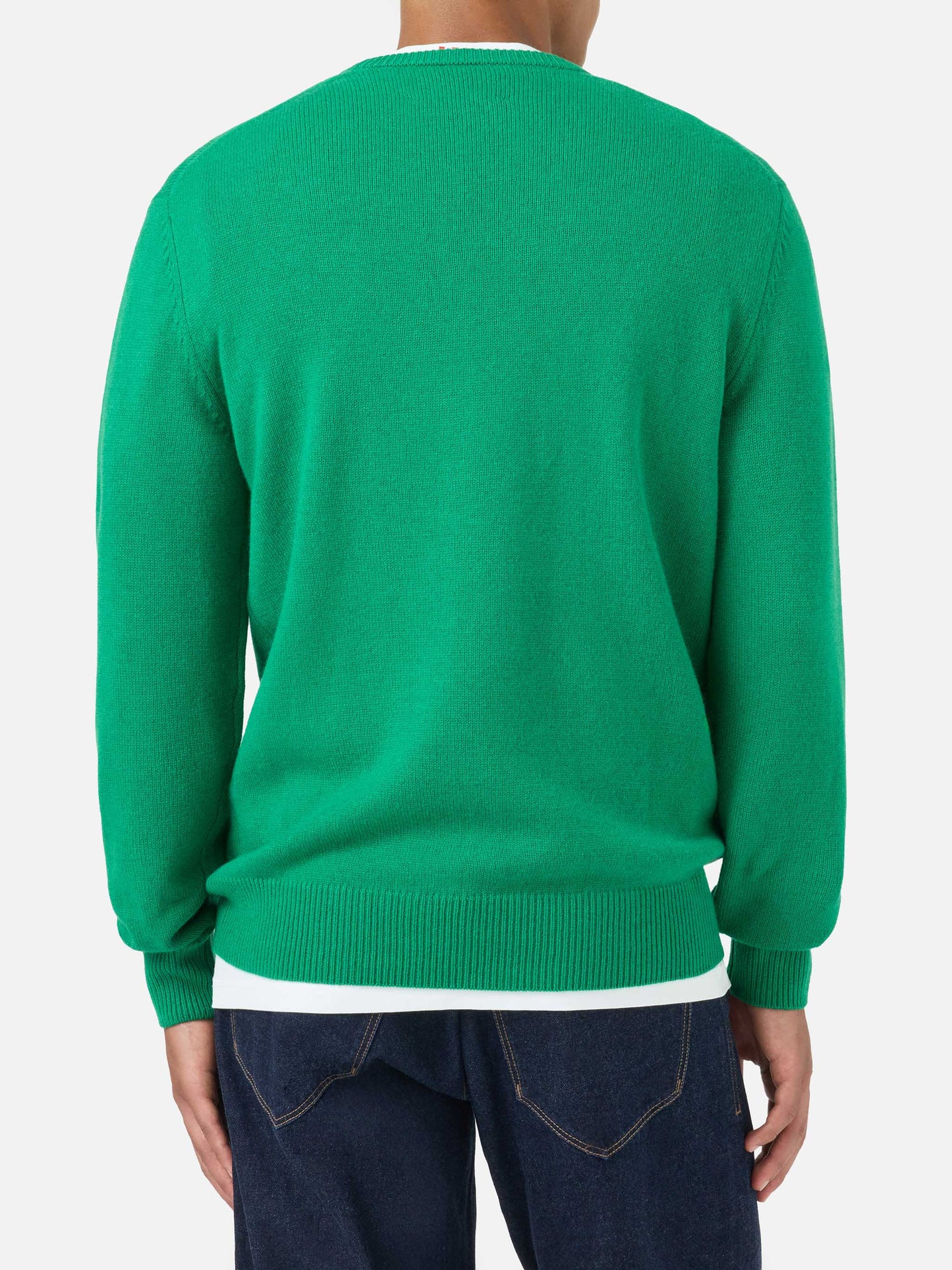 Crewneck sweater Heron with Fiat 500 jacquard | FIAT 500 SPECIAL EDITION
