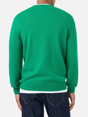 Crewneck sweater Heron with Fiat 500 jacquard | FIAT 500 SPECIAL EDITION