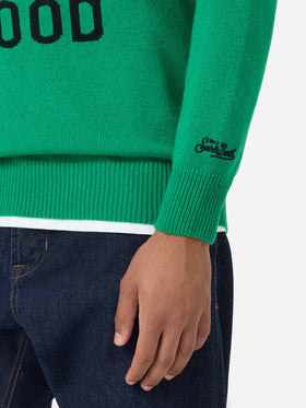 Crewneck sweater Heron with Fiat 500 jacquard | FIAT 500 SPECIAL EDITION