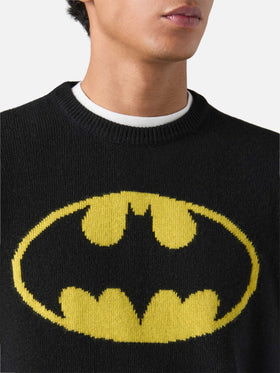 Black crewneck Heron with Batman shape embroidery | BATMAN SPECIAL EDITION