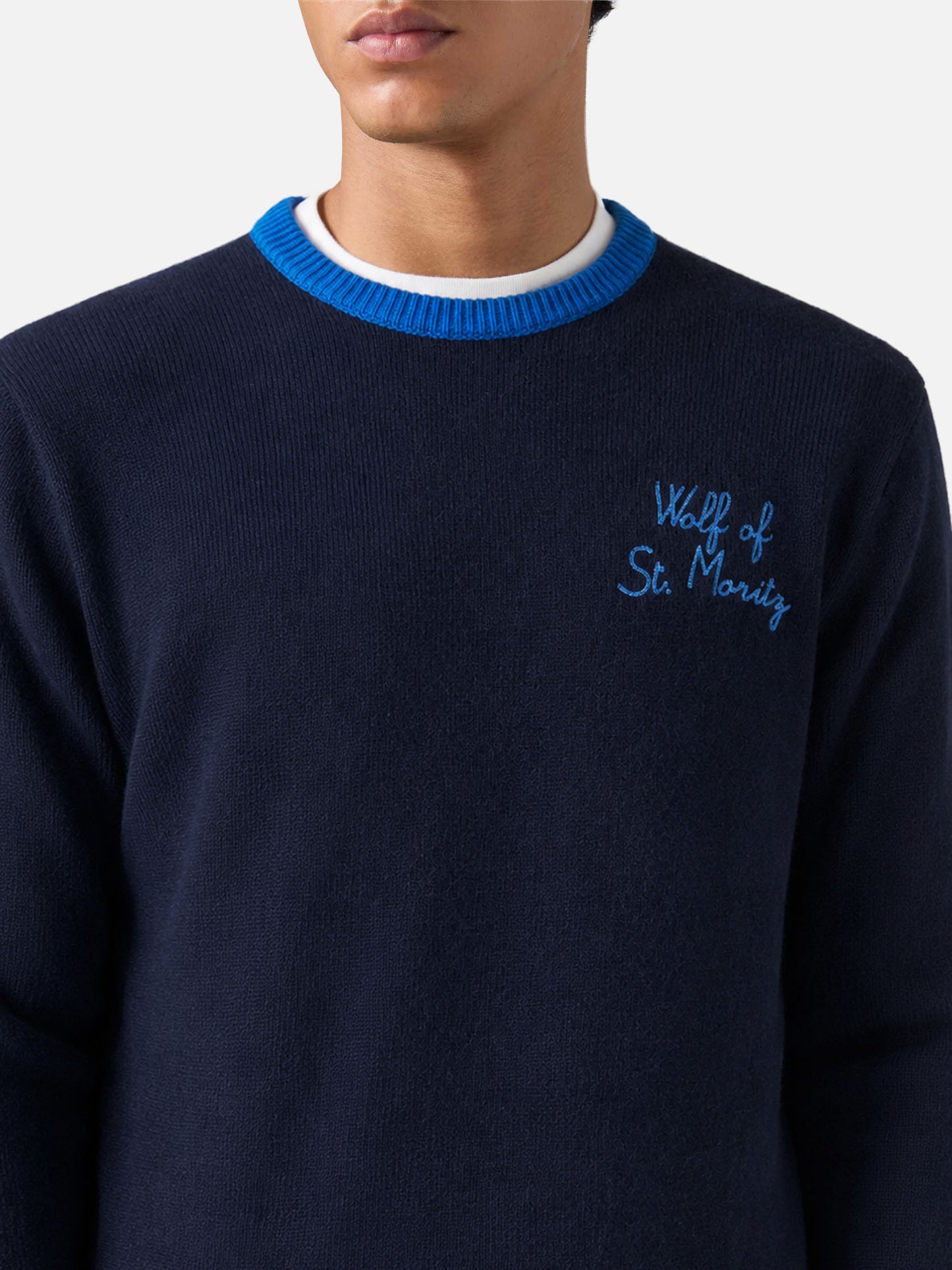 Maglia Heron con ricamo Wolf of St. Moritz