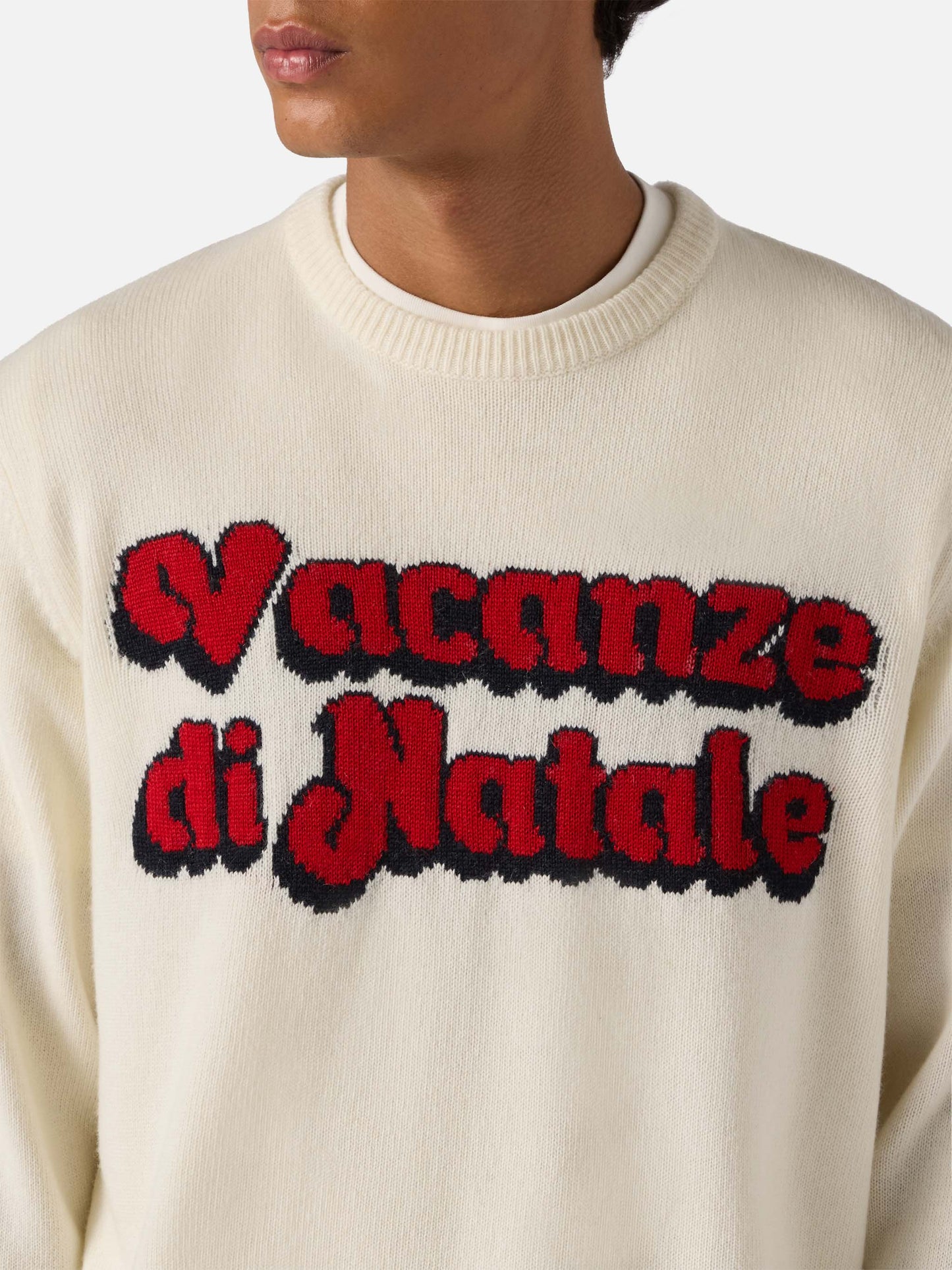 Girocollo Heron bianco con jacquard Vacanze di Natale | VACANZE DI NATALE SPECIAL EDITION