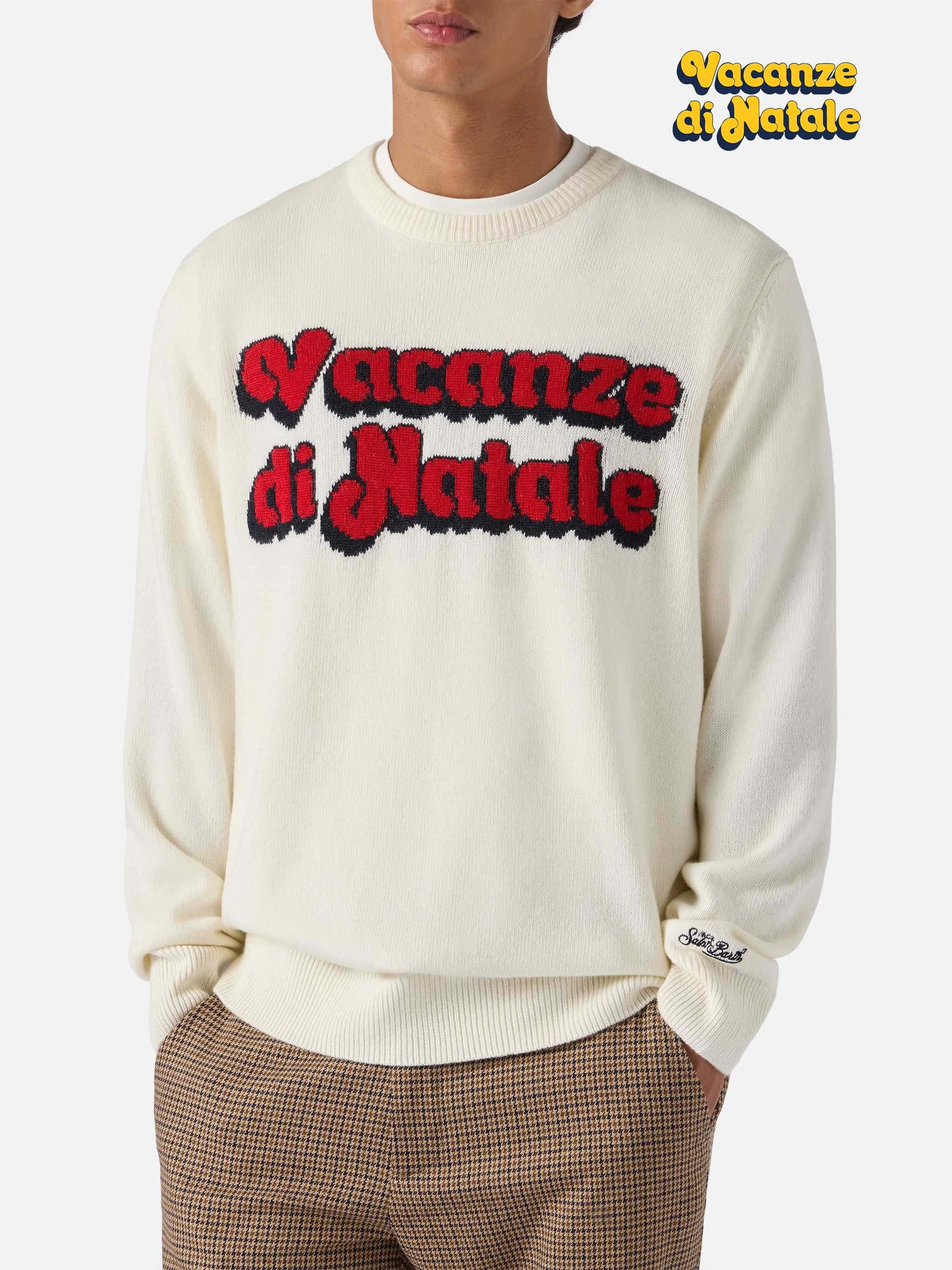 Girocollo Heron bianco con jacquard Vacanze di Natale | VACANZE DI NATALE SPECIAL EDITION