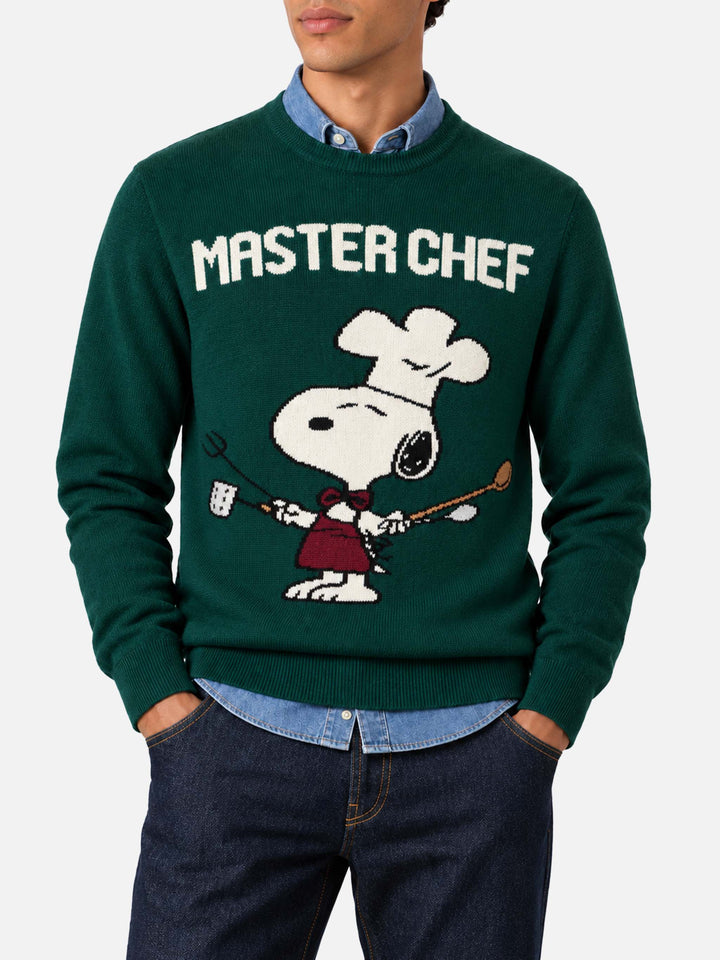 Rundhalspullover Heron mit Snoopy-Master-Chef-Jacquard | SNOOPY PEANUTS SPECIAL EDITION 