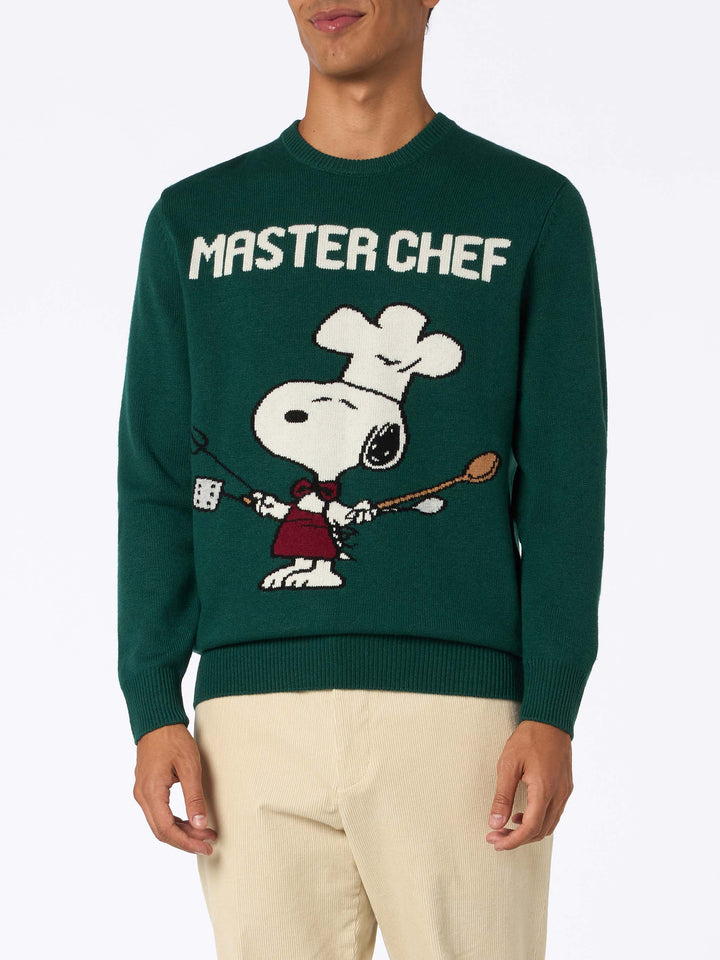 Man green sweater Heron with Snoopy master chef | SNOOPY PEANUTS SPECIAL EDITION - MC2 Saint Barth