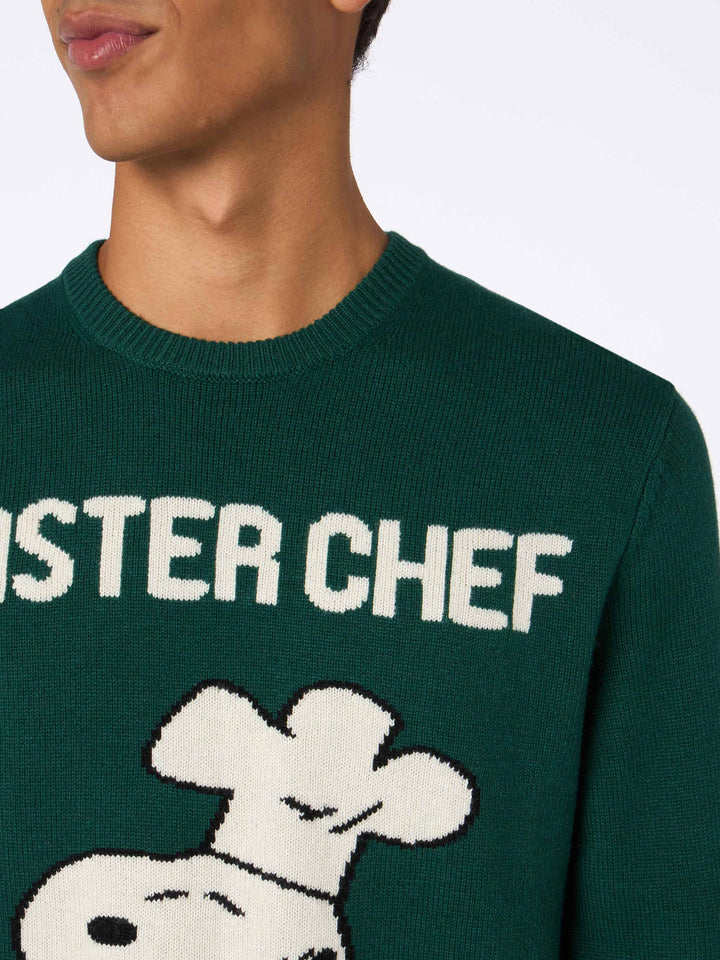 Man green sweater Heron with Snoopy master chef | SNOOPY PEANUTS SPECIAL EDITION - MC2 Saint Barth