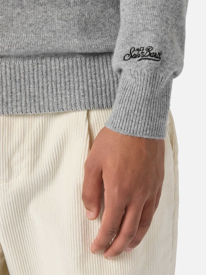 Maglione in  misto cashmere Heron con ricamo Bollicine team