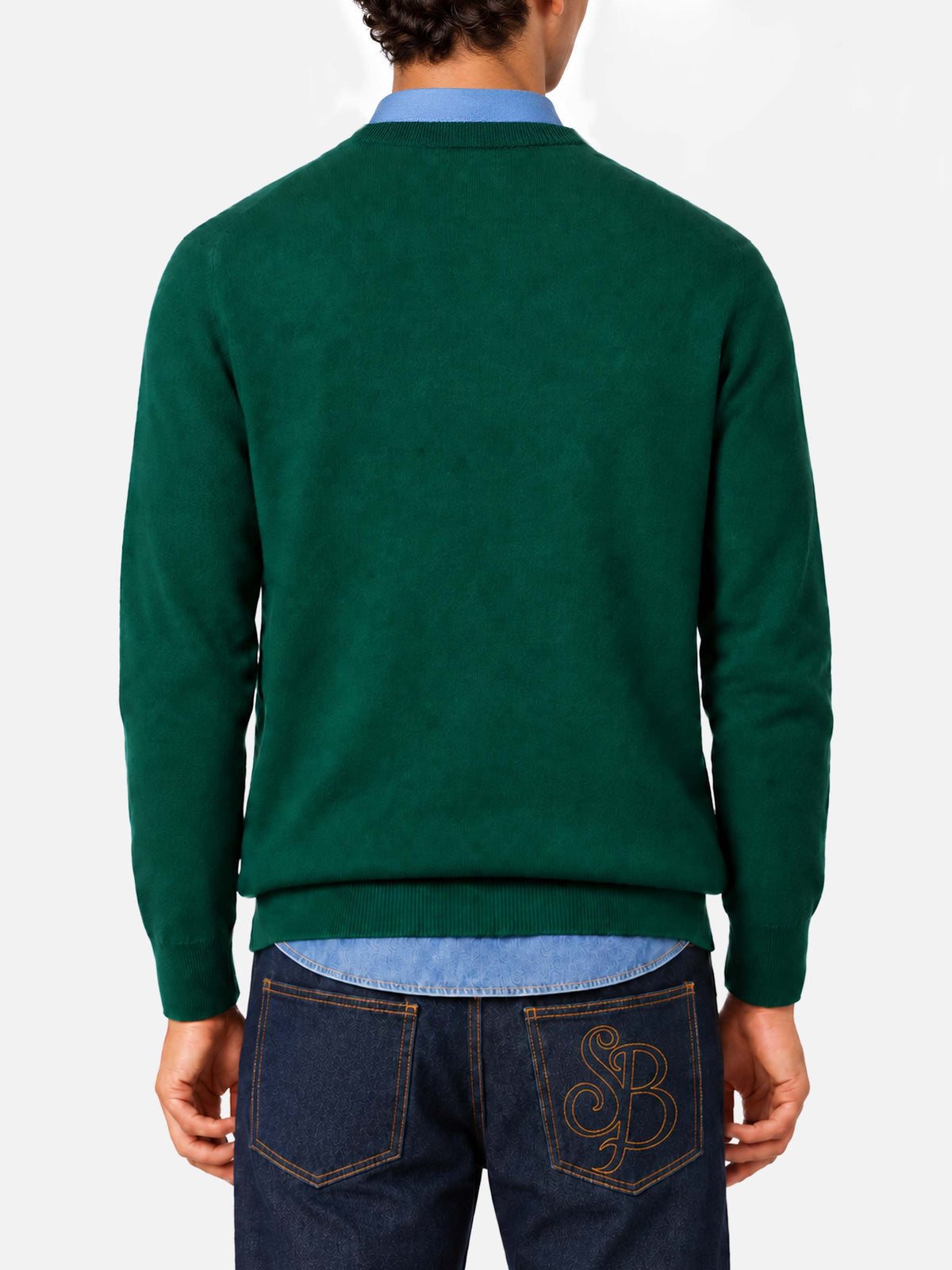 Maglione Heron verde scuro con jacquard Snoopy Free shipping | Special Edition