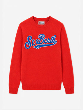 Orange Heron sweater with logo embroidery