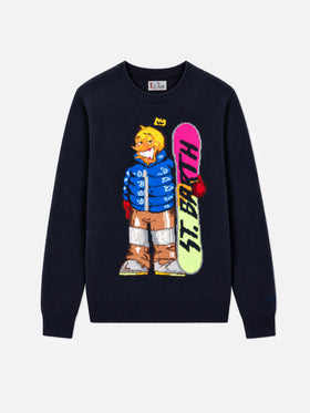 Heron Blue Crypto Ducky Snowboard-Pullover | Special Edition 