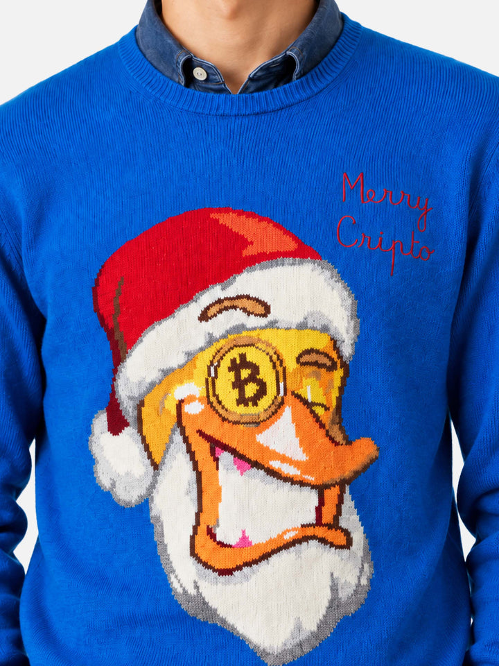Suéter de cuello redondo Heron con jacquard Crypto Ducky | CRYPTO PUPPETS SPECIAL EDITION 