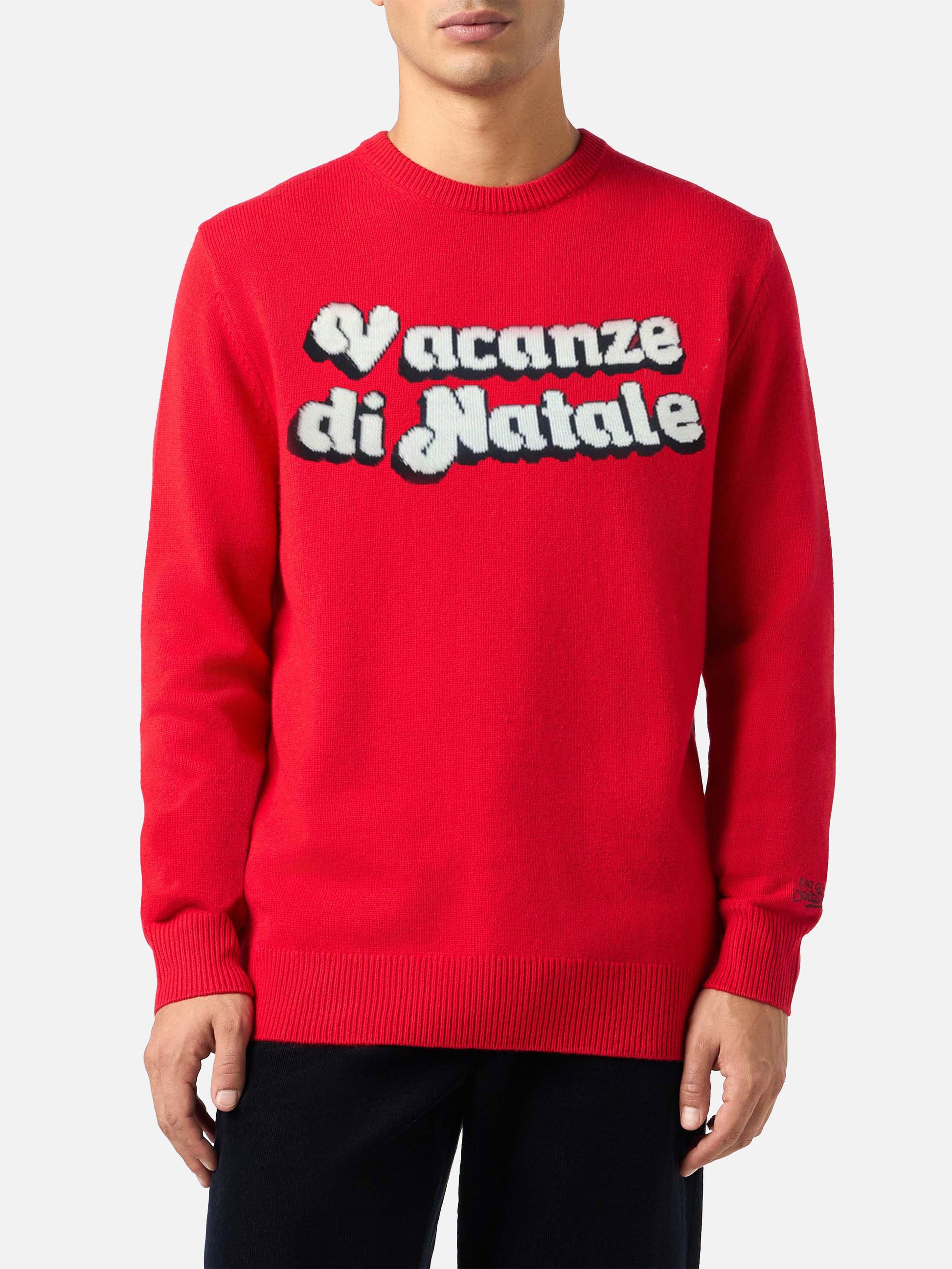 Man sweater Heron with Vacanze di Natale jacquard | VACANZE DI NATALE SPECIAL EDITION - MC2 Saint Barth