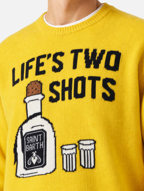 Suéter de cuello redondo Heron con jacquard Life's two shots 
