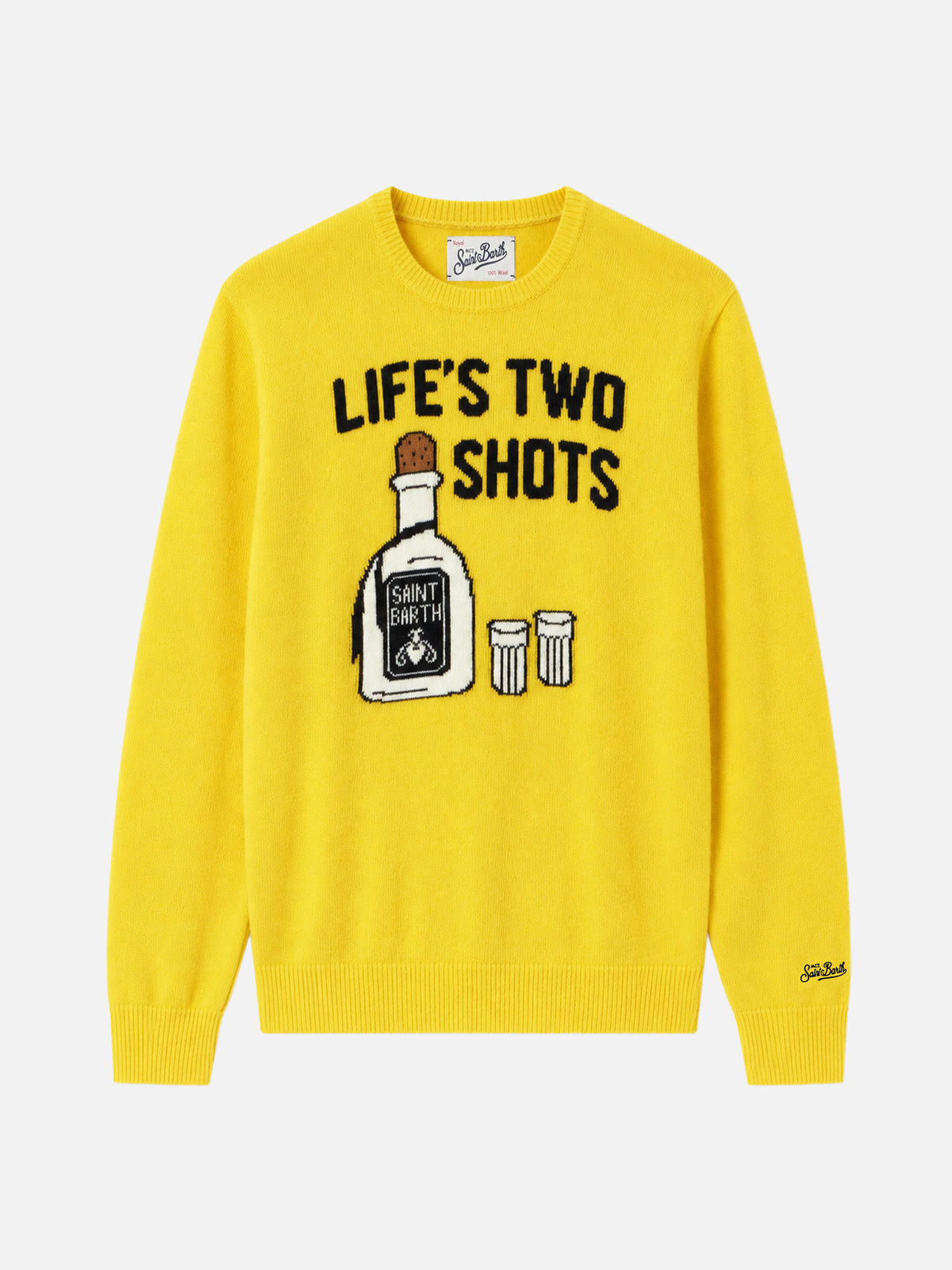 Suéter de cuello redondo Heron con jacquard Life's two shots 