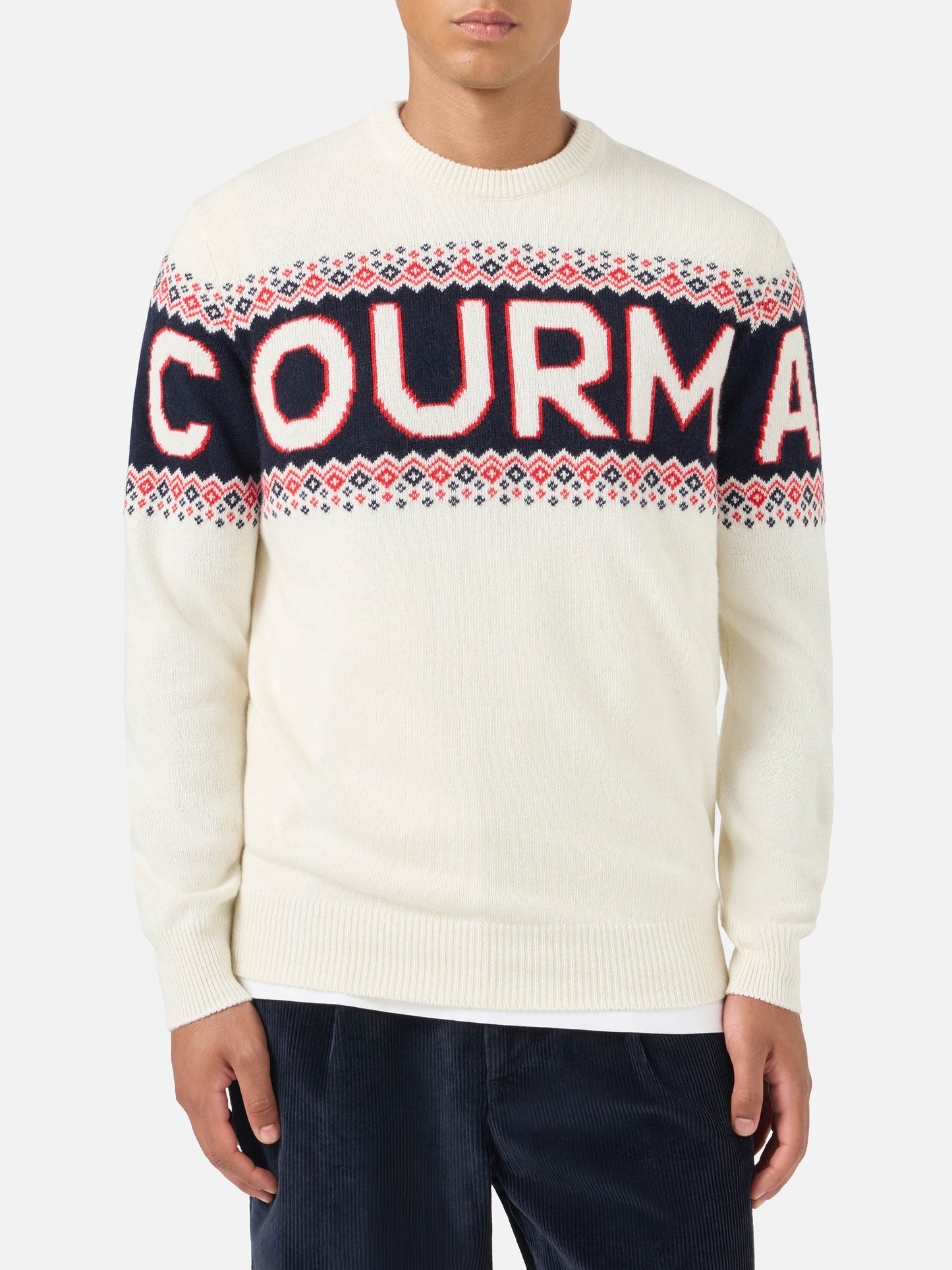 Crewneck-Pullover Heron mit Courma-Jacquard 